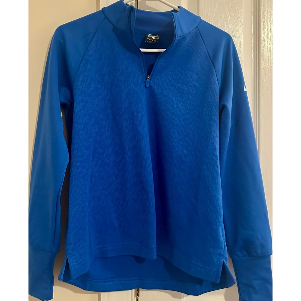 Nike Dri-FIT‎ Standard Fit Quarter Zip Pullover Top Athletic Blue XS